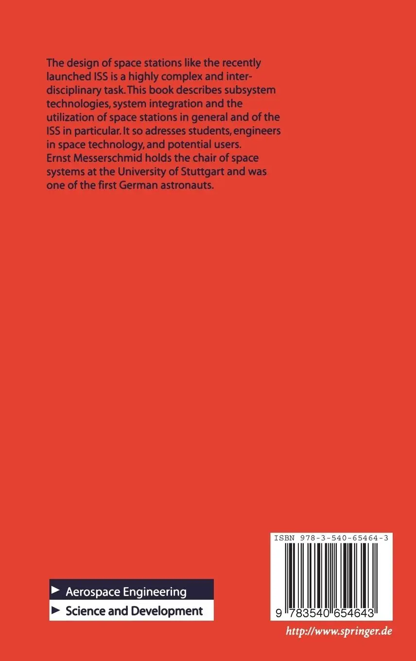 Rückseite: 9783540654643 | Space Stations | Systems and Utilization | Ernst Messerschmid (u. a.)