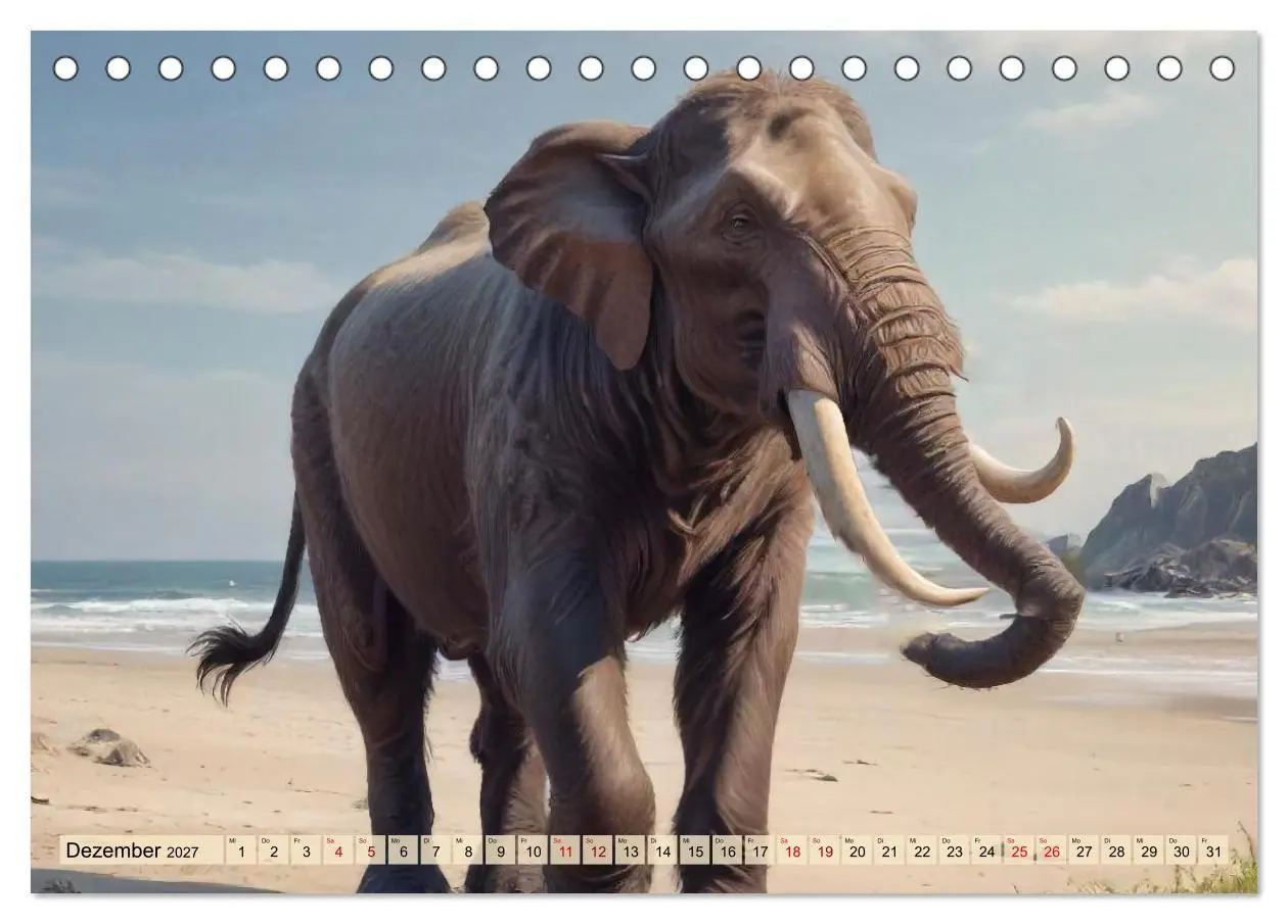 Bild: 9783569084643 | Riesen der Eiszeit - Ein Jahr voller Mammut Momente (Tischkalender...