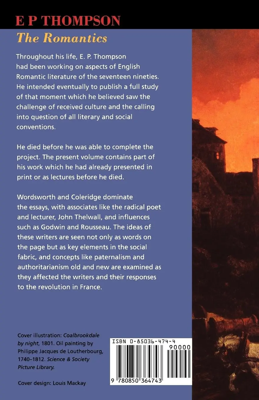 Rückseite: 9780850364743 | The Romantics | England in a Revolutionary Age | E. P. Thompson | Buch