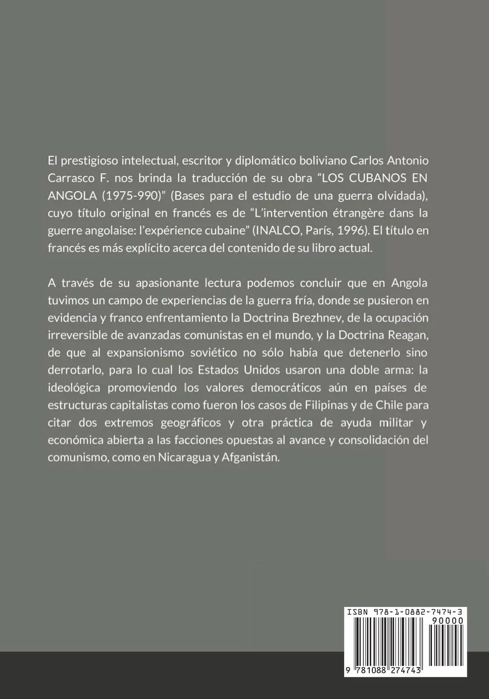 Rückseite: 9781088274743 | Los Cubanos en Angola | Carlos Antonio Carrasco | Taschenbuch | 2023