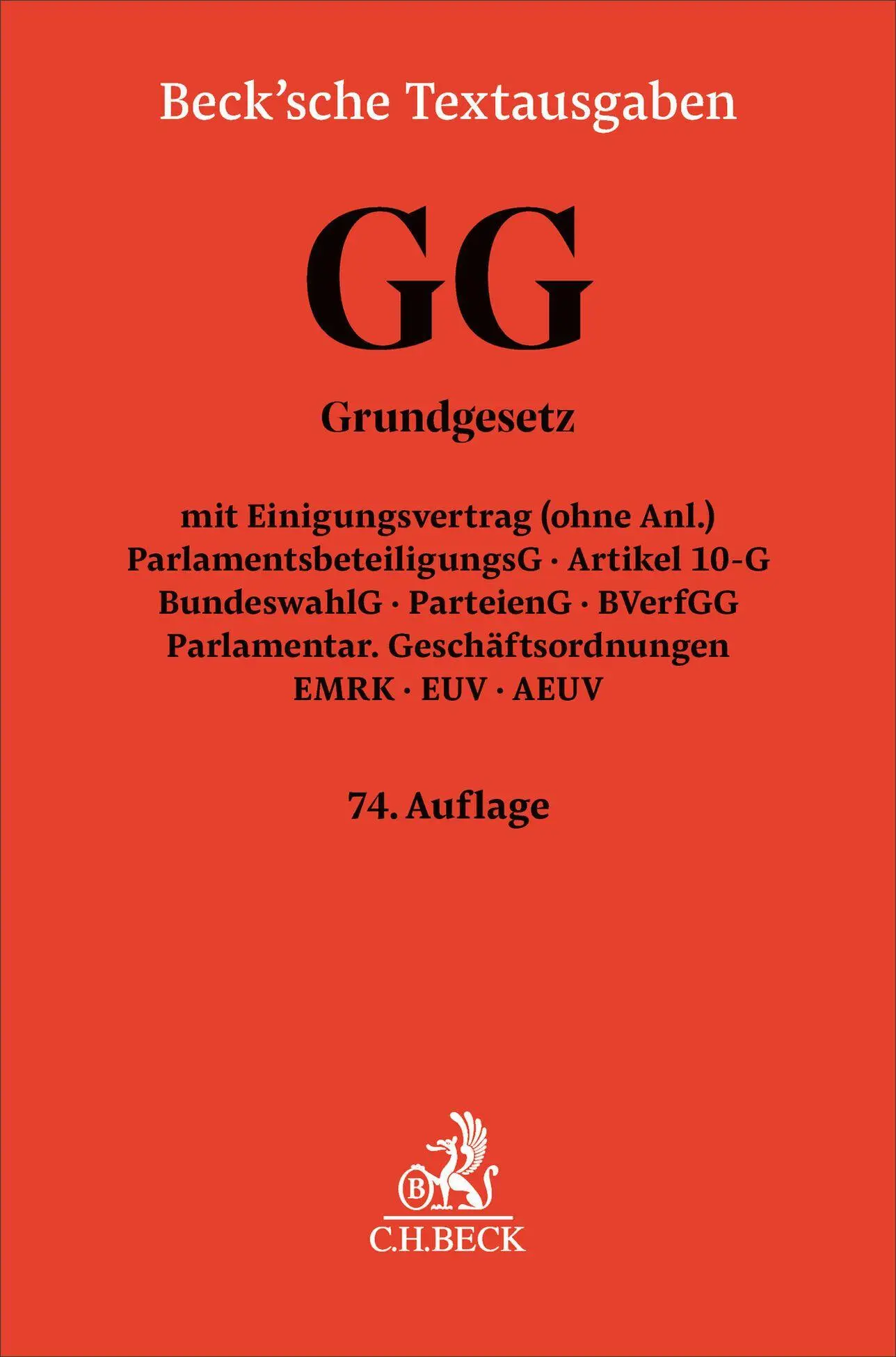 Cover: 9783406854743 | Grundgesetz für die Bundesrepublik Deutschland. GG | Taschenbuch