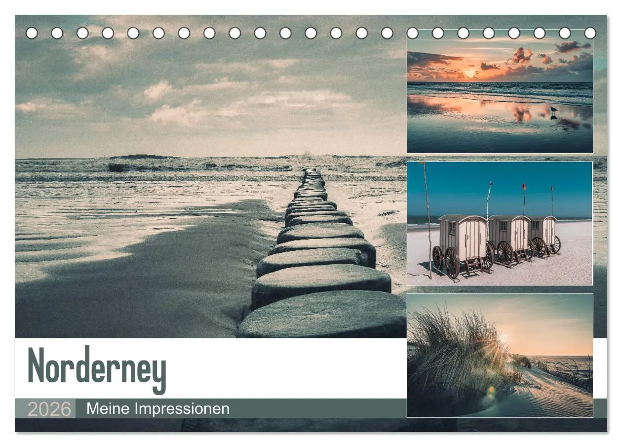 Cover: 9783457724743 | Mein Jahr auf Norderney (Tischkalender 2026 DIN A5 quer), CALVENDO...