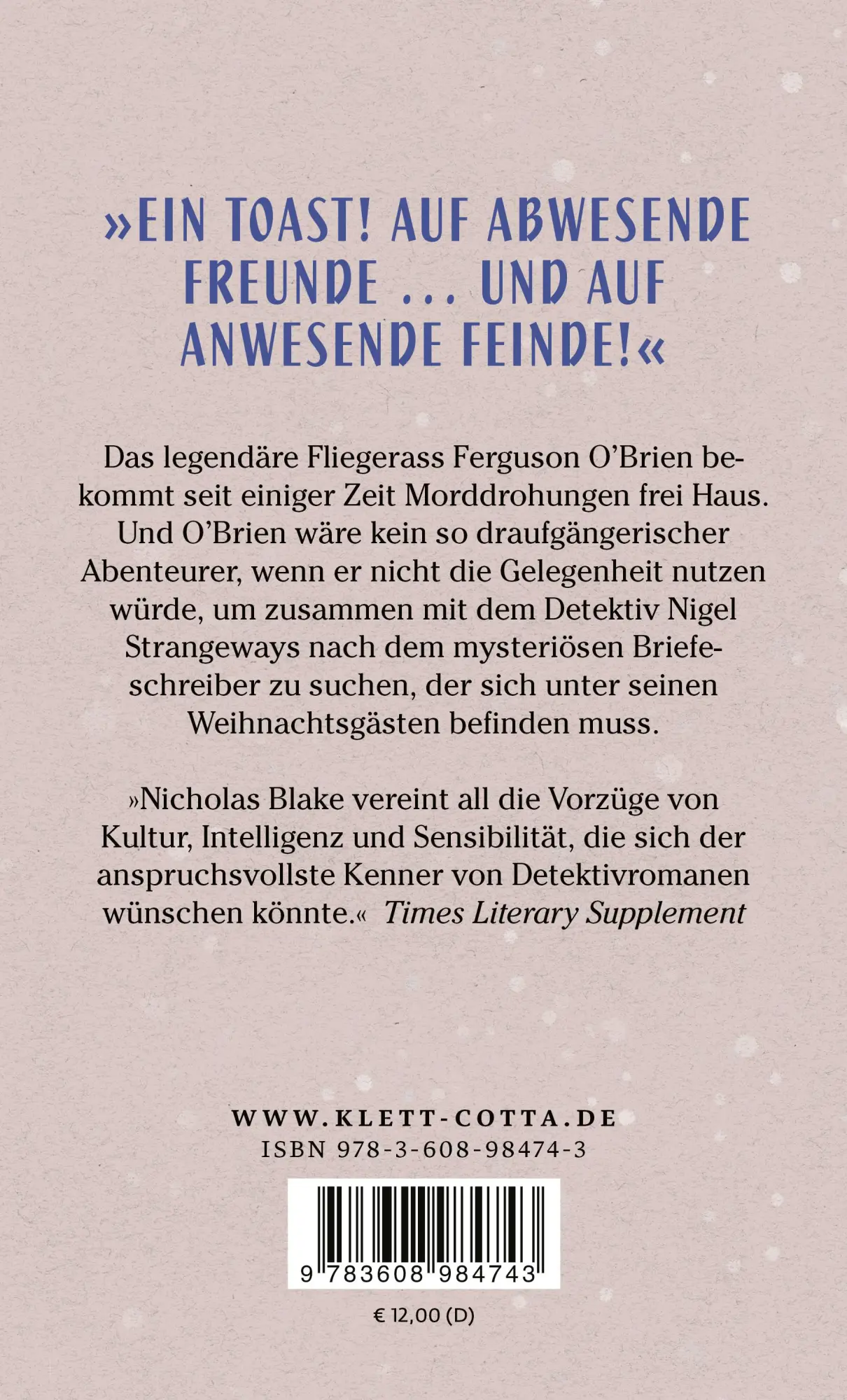 Rückseite: 9783608984743 | Das Geheimnis von Dower House | Kriminalroman | Nicholas Blake | Buch