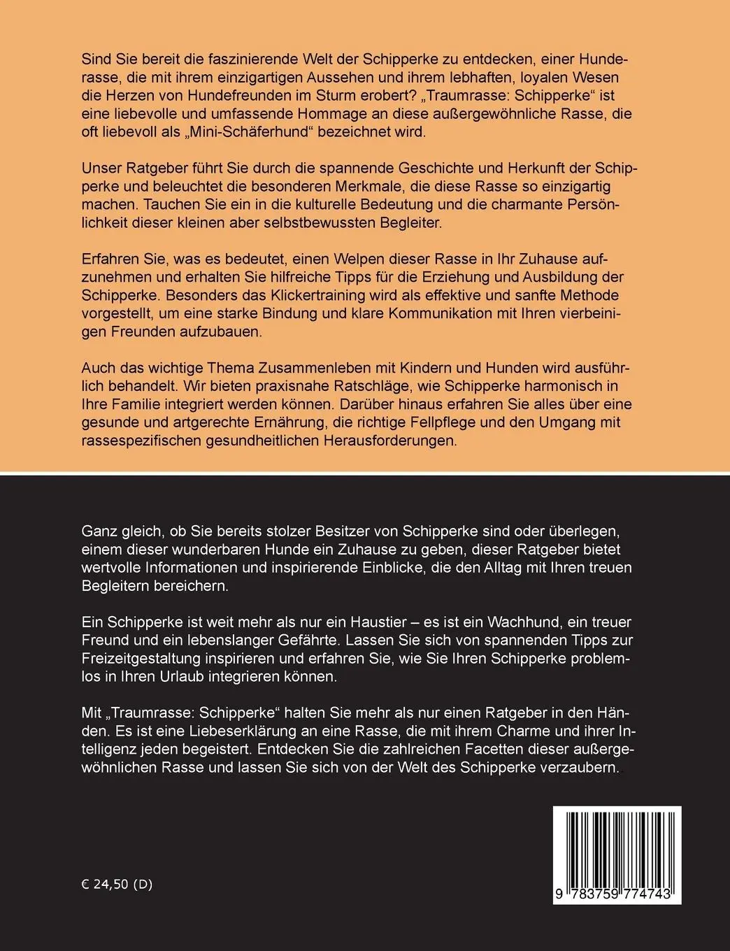Rückseite: 9783759774743 | Traumrasse Schipperke | Der kleinste Schäferhund der Welt | Jacob