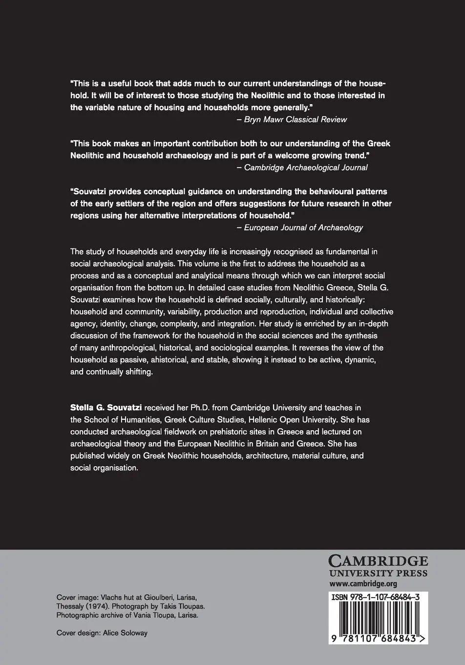Rückseite: 9781107684843 | A Social Archaeology of Households in Neolithic Greece | Souvatzi