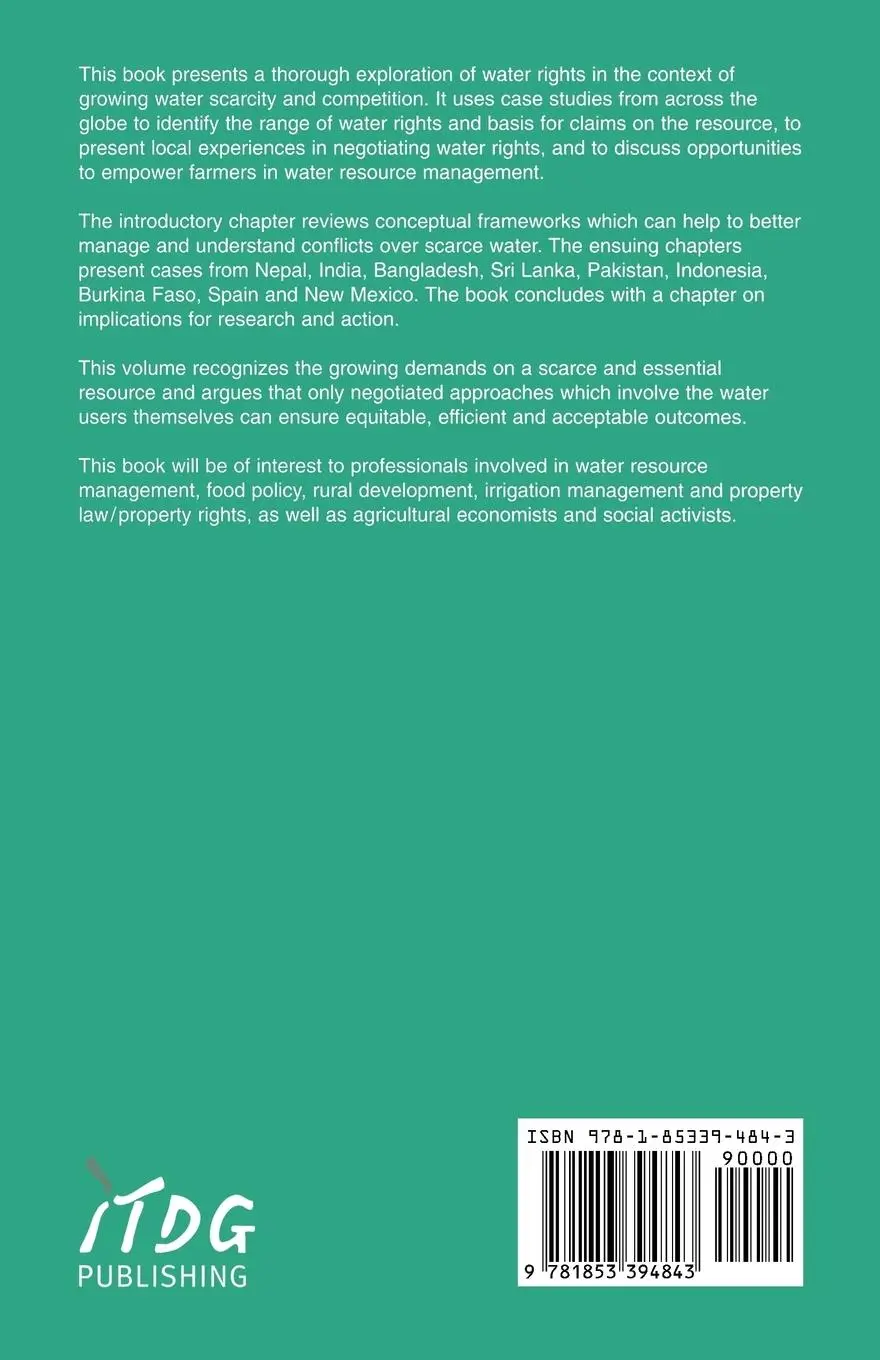 Rückseite: 9781853394843 | Negotiating Water Rights | Bryan Randolph Bruns (u. a.) | Taschenbuch