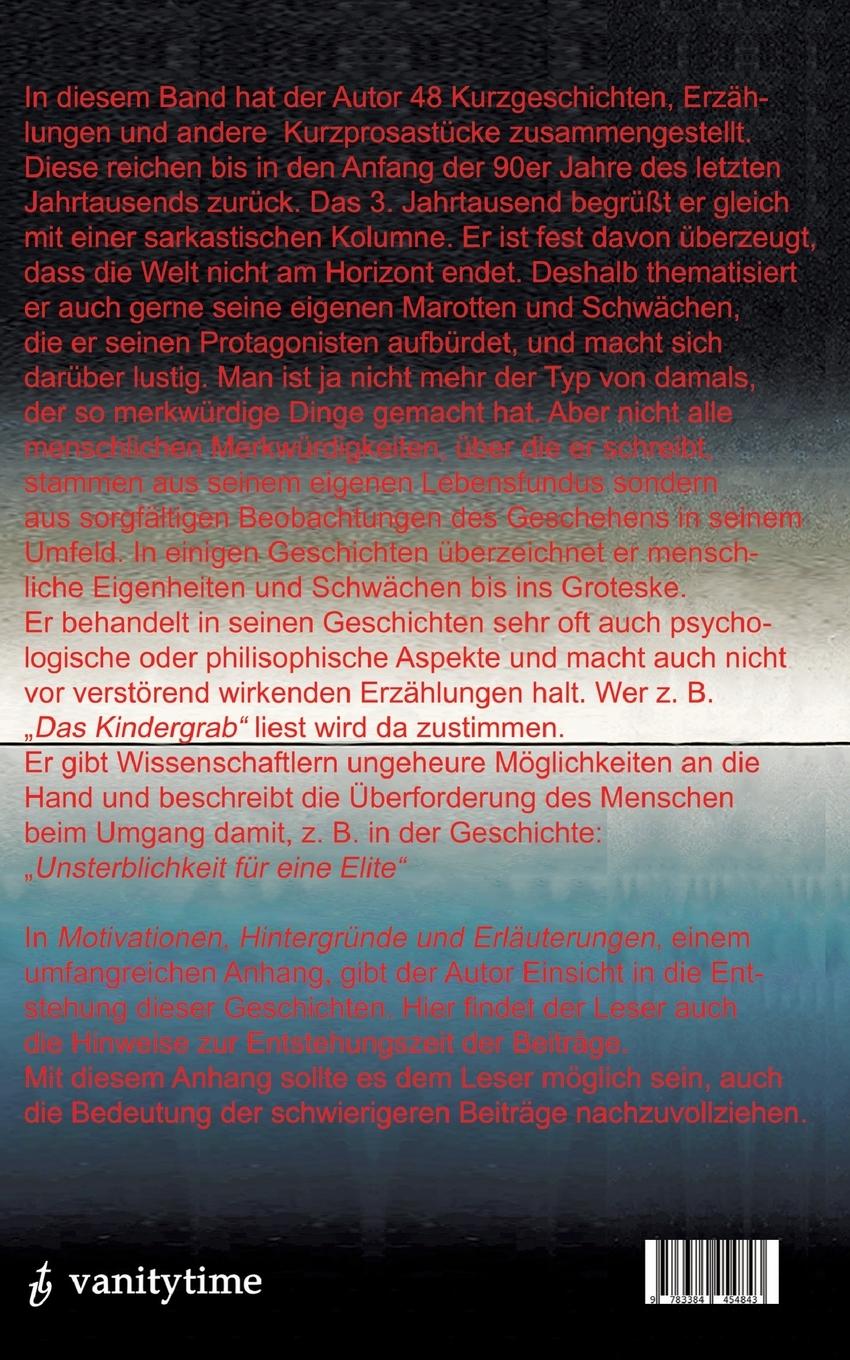 Rückseite: 9783384454843 | Unsterblichkeit für eine Elite | Kurzgeschichten | Erich Romberg