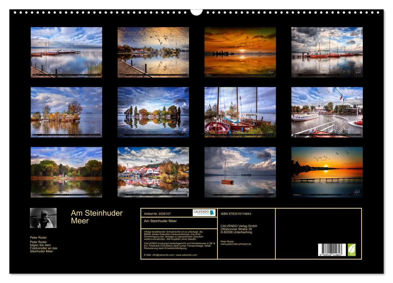 Bild: 9783516114843 | Am Steinhuder Meer (Wandkalender 2026 DIN A2 quer), CALVENDO...