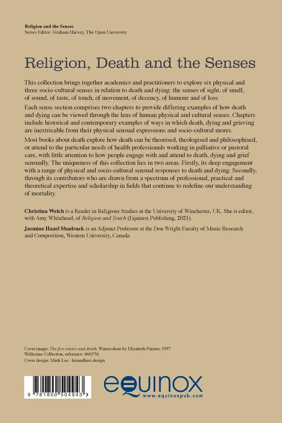 Rückseite: 9781800504943 | Religion, Death and the Senses | Christina Welch (u. a.) | Taschenbuch