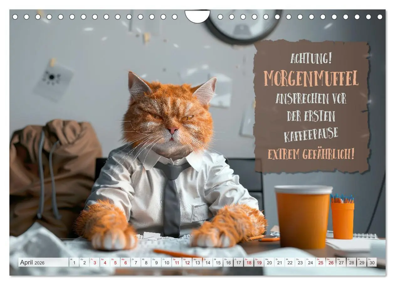 Bild: 9783457324943 | MORGENMUFFEL Mürrische Weisheiten (Wandkalender 2026 DIN A4 quer),...