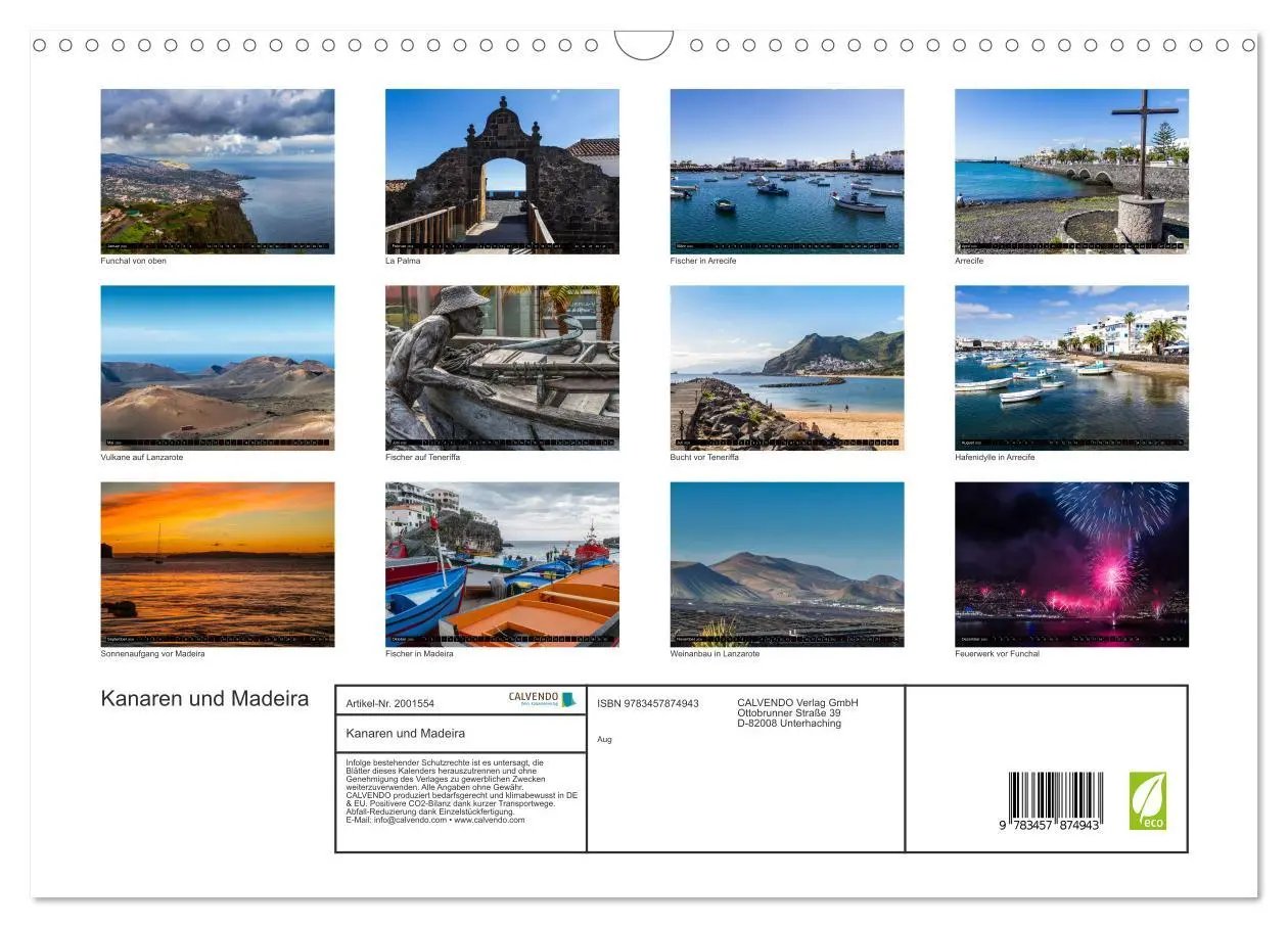 Bild: 9783457874943 | Kanaren und Madeira (Wandkalender 2026 DIN A3 quer), CALVENDO...