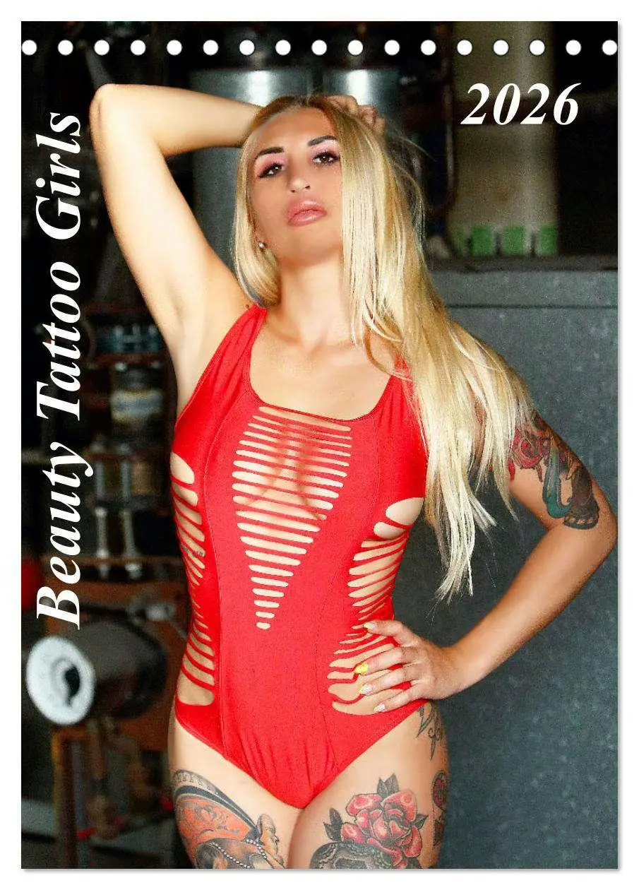 Cover: 9783516344943 | Beauty Tattoo Girls 2026 (Tischkalender 2026 DIN A5 hoch), CALVENDO...
