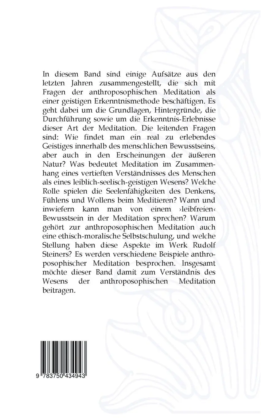 Rückseite: 9783750434943 | Erkenntnis und Meditation | Christoph Hueck | Taschenbuch | 128 S.
