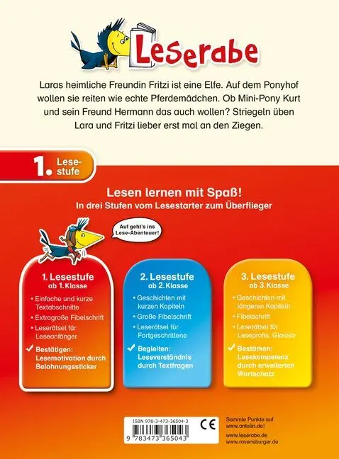 Bild: 9783473365043 | Leserabe 1. Lesestufe - Lara und die freche Elfe. Auf dem Ponyhof