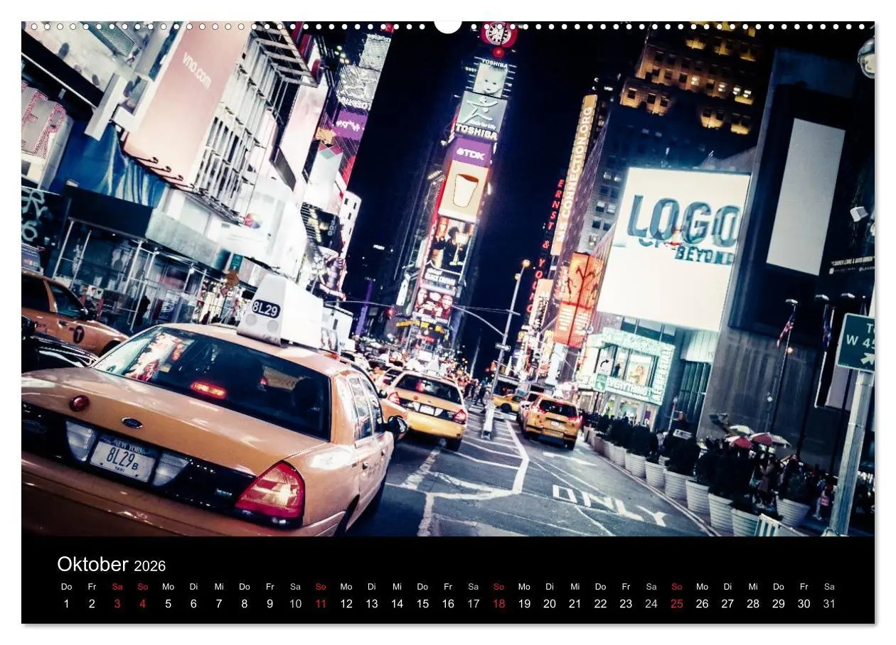 Bild: 9783516165043 | New York (Wandkalender 2026 DIN A2 quer), CALVENDO Monatskalender