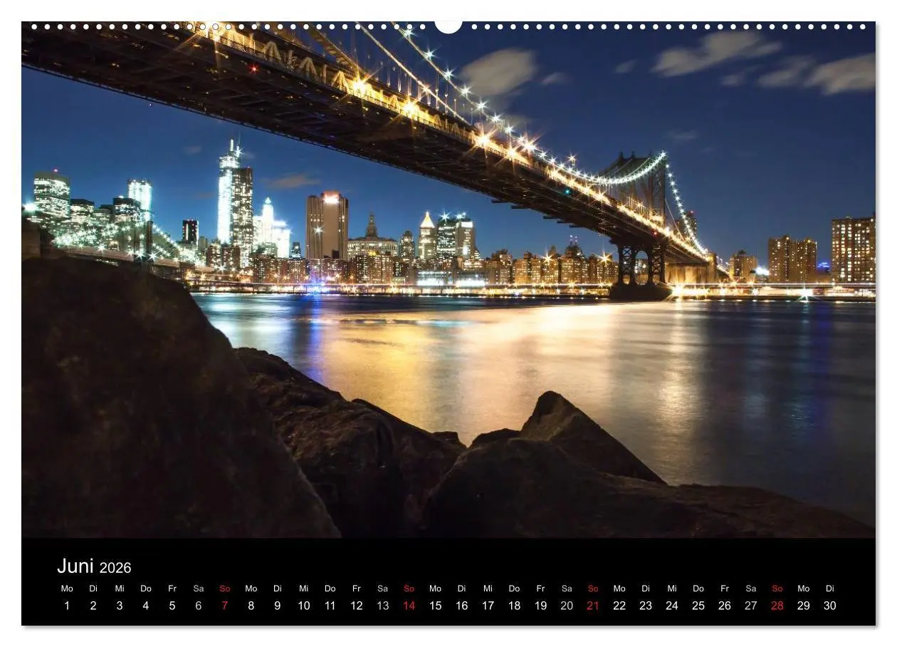 Bild: 9783516165043 | New York (Wandkalender 2026 DIN A2 quer), CALVENDO Monatskalender