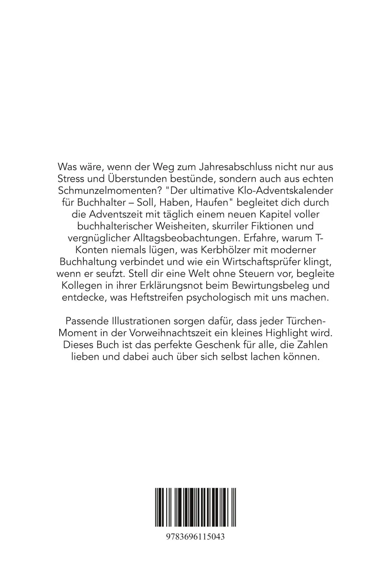 Rückseite: 9783696115043 | Der ultimative Klo-Adventskalender für Buchhalter | Noah Krause | Buch