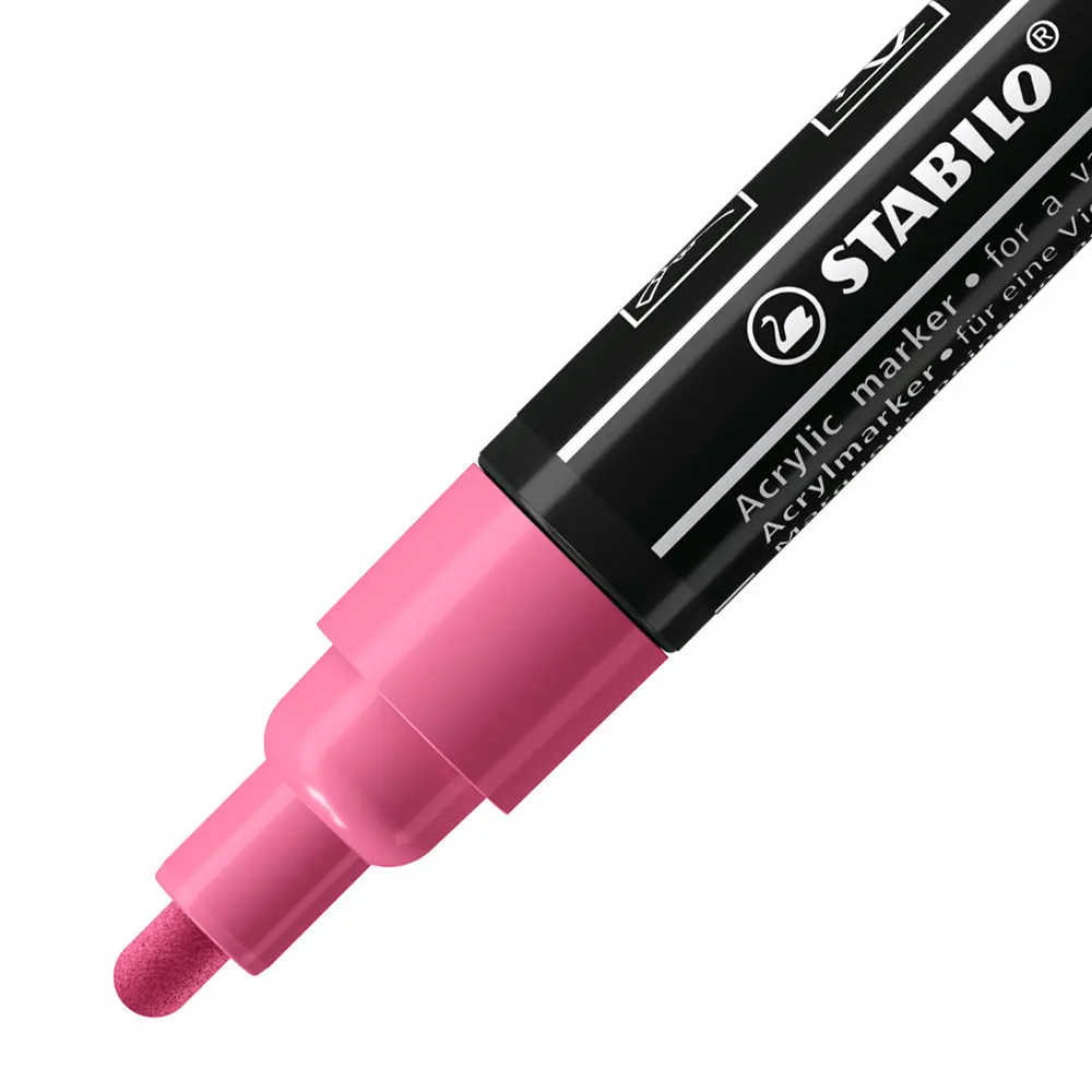 Bild: 4006381615143 | Acrylmarker, STABILO FREE Acrylic T300, Strichbreite 2-3 mm, 5er...