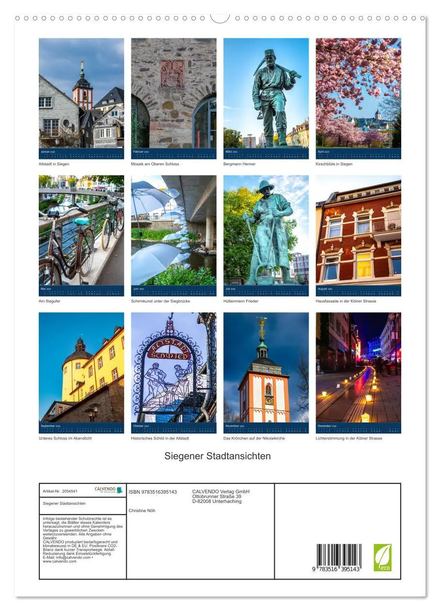 Bild: 9783516395143 | Siegener Stadtansichten (hochwertiger Premium Wandkalender 2026 DIN...