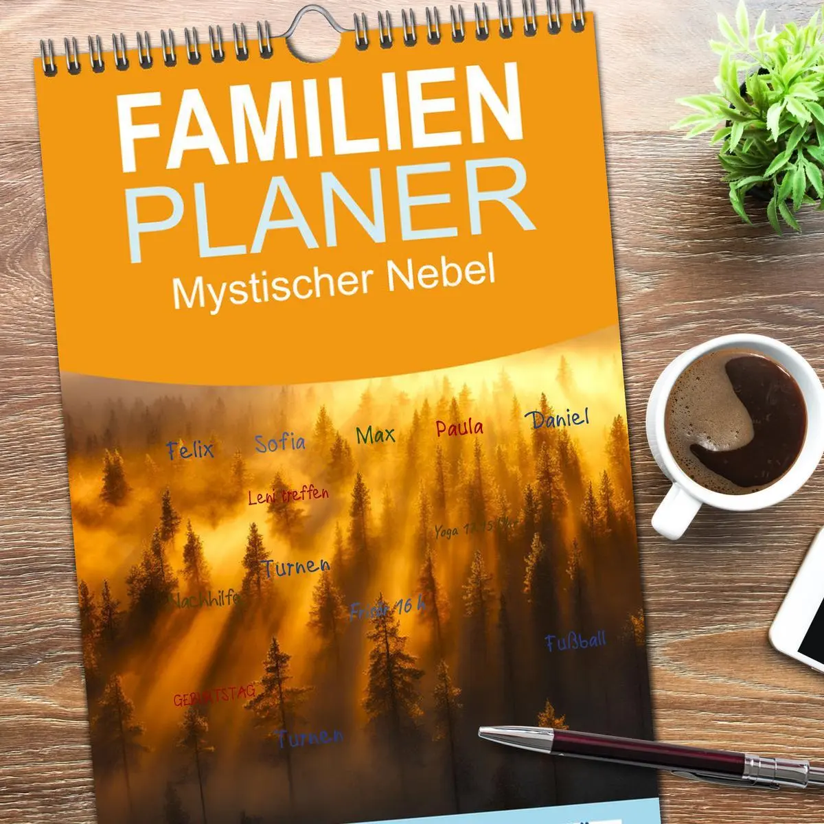 Bild: 9783516605143 | Familienplaner 2026 - Mystischer Nebel mit 5 Spalten (Wandkalender,...