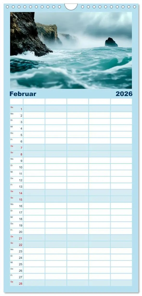 Bild: 9783516605143 | Familienplaner 2026 - Mystischer Nebel mit 5 Spalten (Wandkalender,...