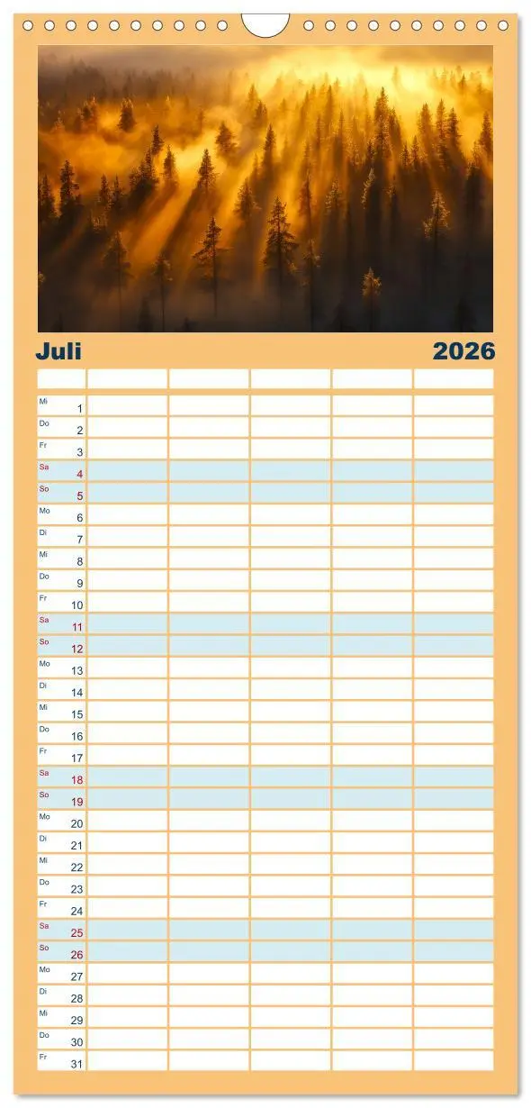 Bild: 9783516605143 | Familienplaner 2026 - Mystischer Nebel mit 5 Spalten (Wandkalender,...