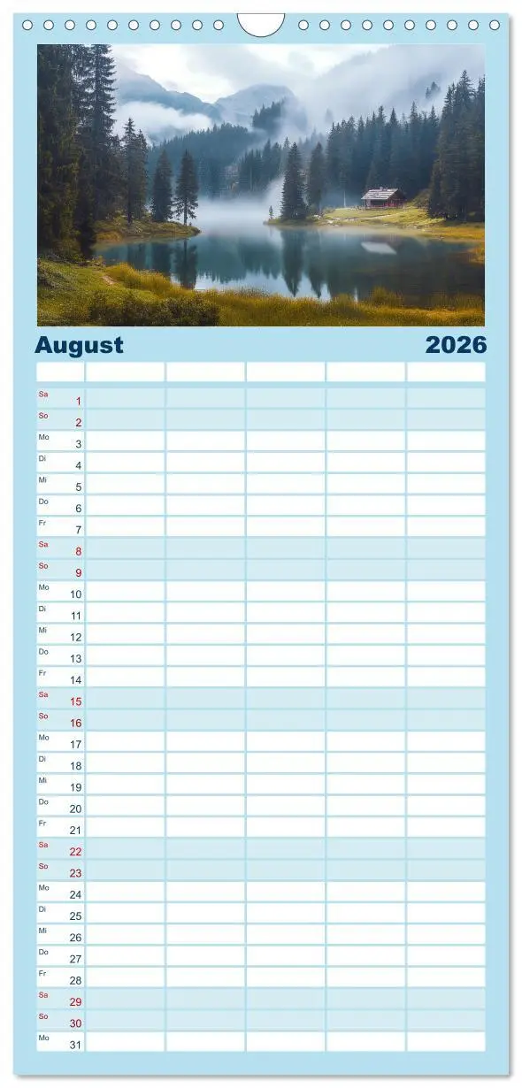 Bild: 9783516605143 | Familienplaner 2026 - Mystischer Nebel mit 5 Spalten (Wandkalender,...