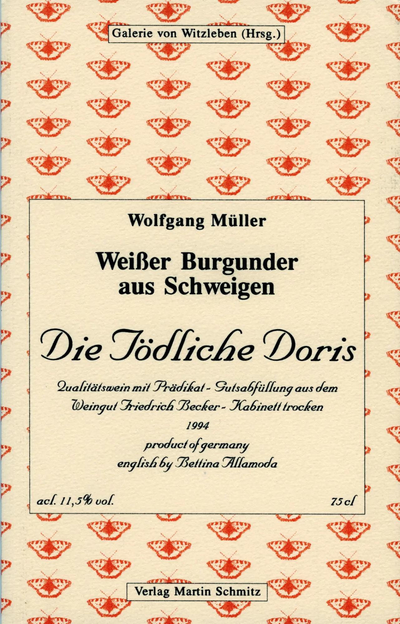 Cover: 9783927795143 | Weisser Burgunder aus Schweigen | Die Tödliche Doris | Wolfgang Müller