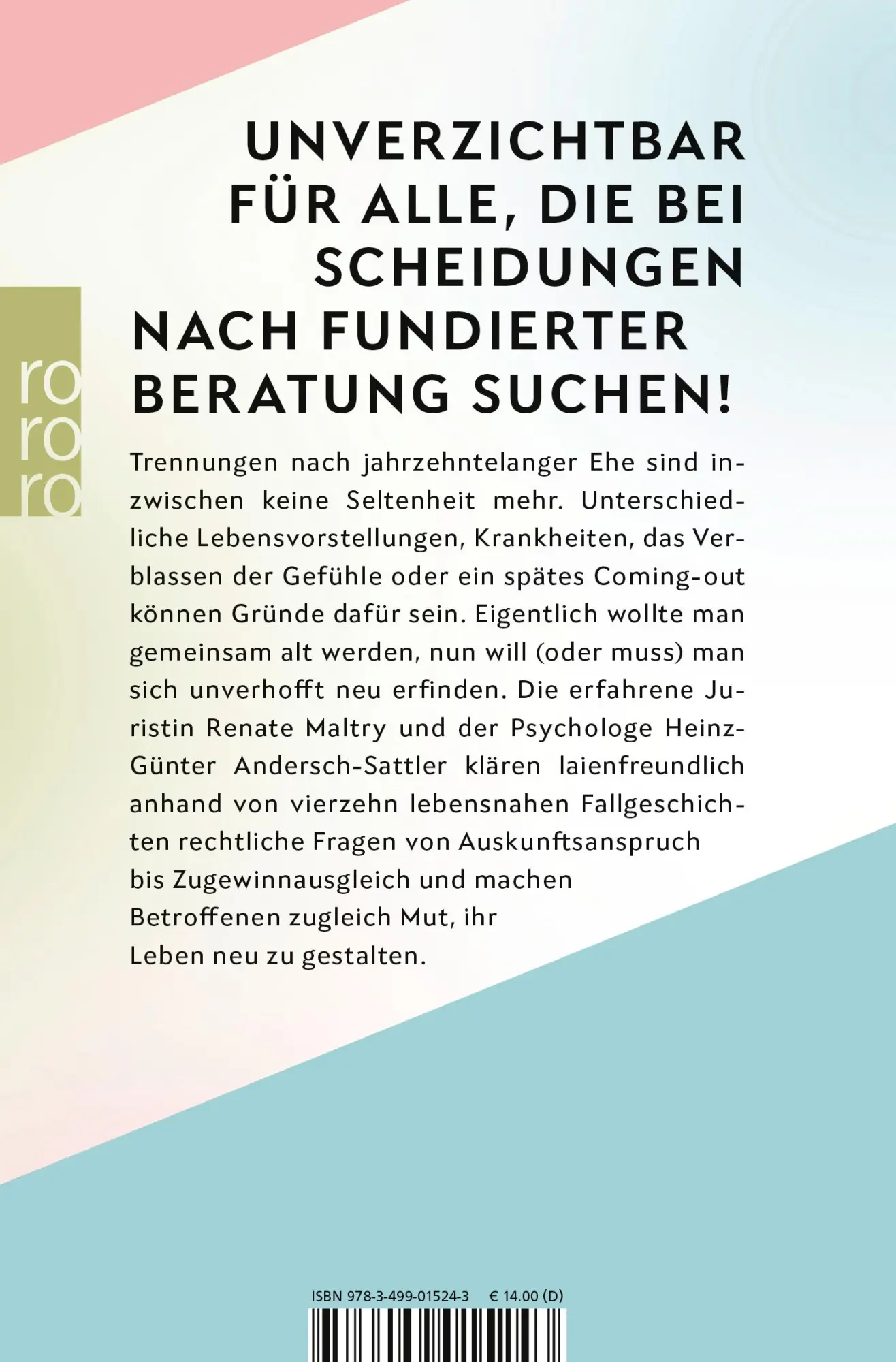 Rückseite: 9783499015243 | Doch noch scheiden oder weiter leiden? | Renate Maltry | Taschenbuch