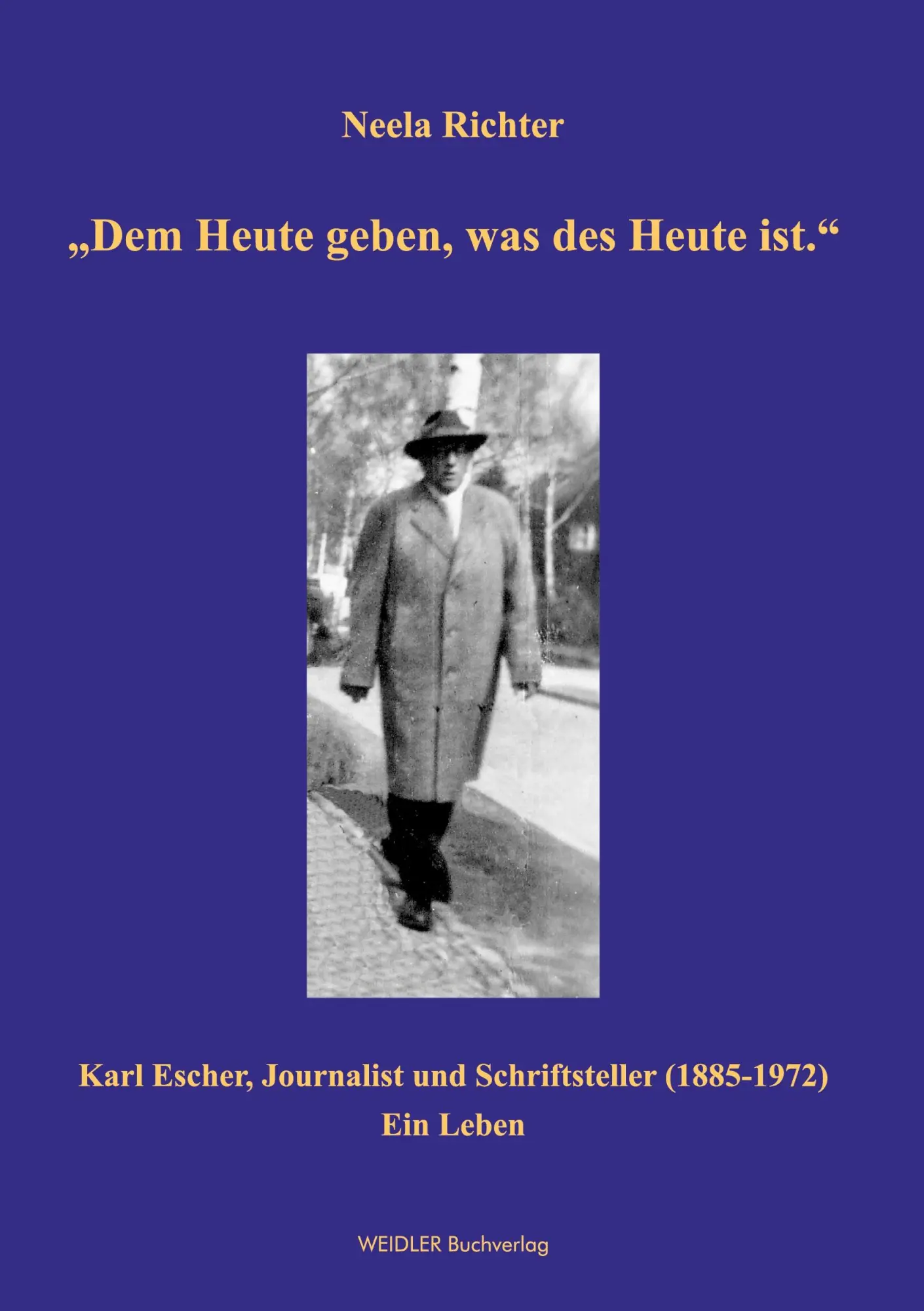 Cover: 9783896935243 | "Dem Heute geben, was des Heute ist" | Neela Richter | Taschenbuch