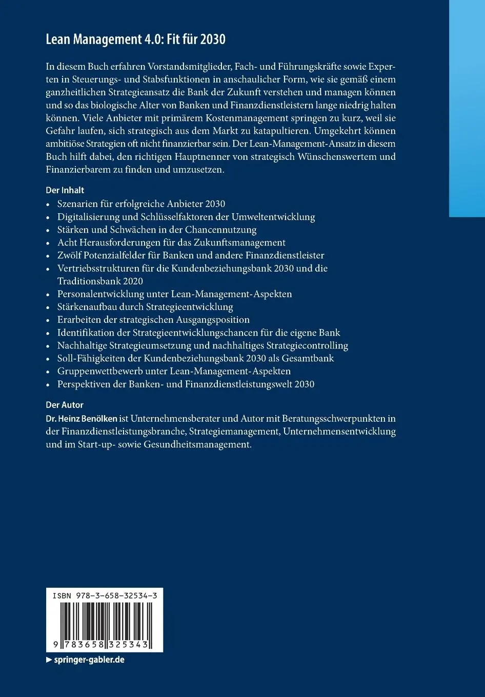 Rückseite: 9783658325343 | Lean Management 4.0: Fit für 2030 | Heinz Benölken | Taschenbuch