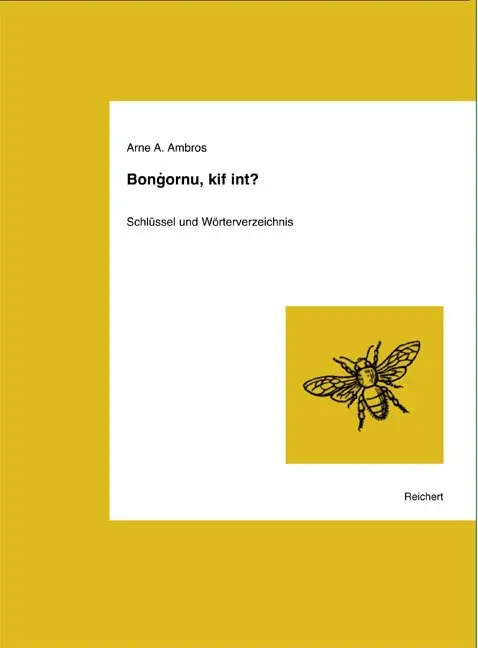 Cover: 9783895005343 | Bongornu, kif int?, Schlüssel und Wörterverzeichnis | Arne A. Ambros