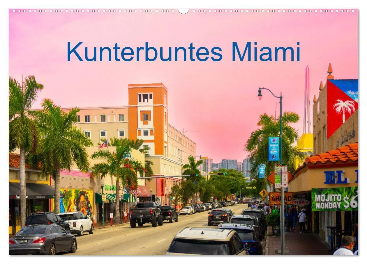 Cover: 9783383785443 | Kunterbuntes Miami (Wandkalender 2025 DIN A2 quer), CALVENDO...