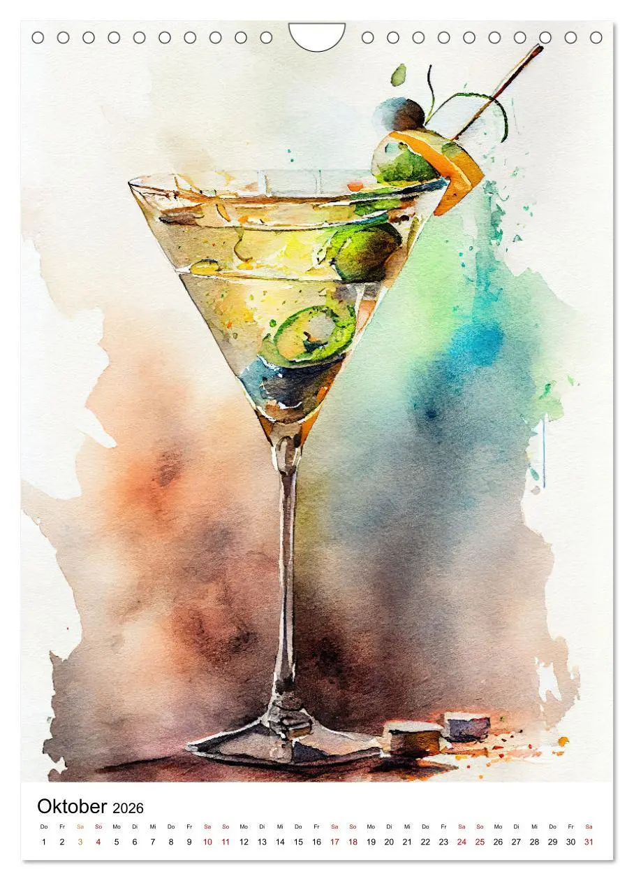 Bild: 9783516295443 | Künstlerische Cocktails (Wandkalender 2026 DIN A4 hoch), CALVENDO...