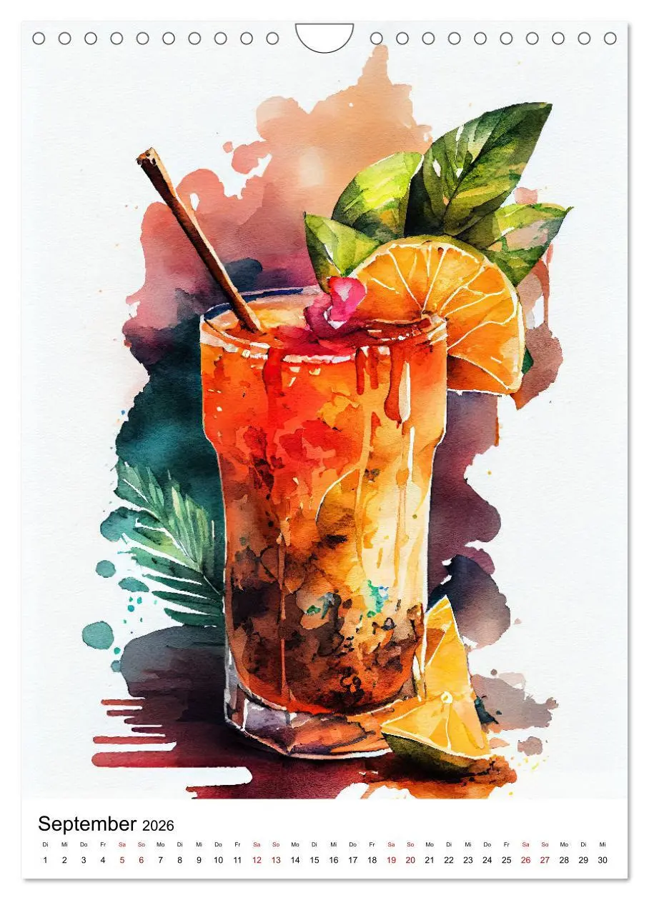 Bild: 9783516295443 | Künstlerische Cocktails (Wandkalender 2026 DIN A4 hoch), CALVENDO...