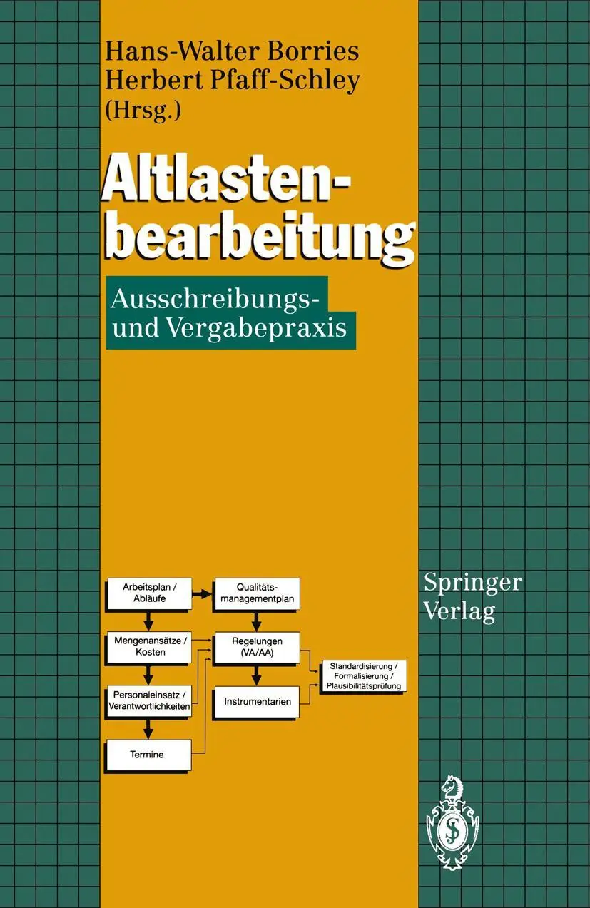 Cover: 9783540575443 | Altlastenbearbeitung | Ausschreibungs- und Vergabepraxis | Taschenbuch