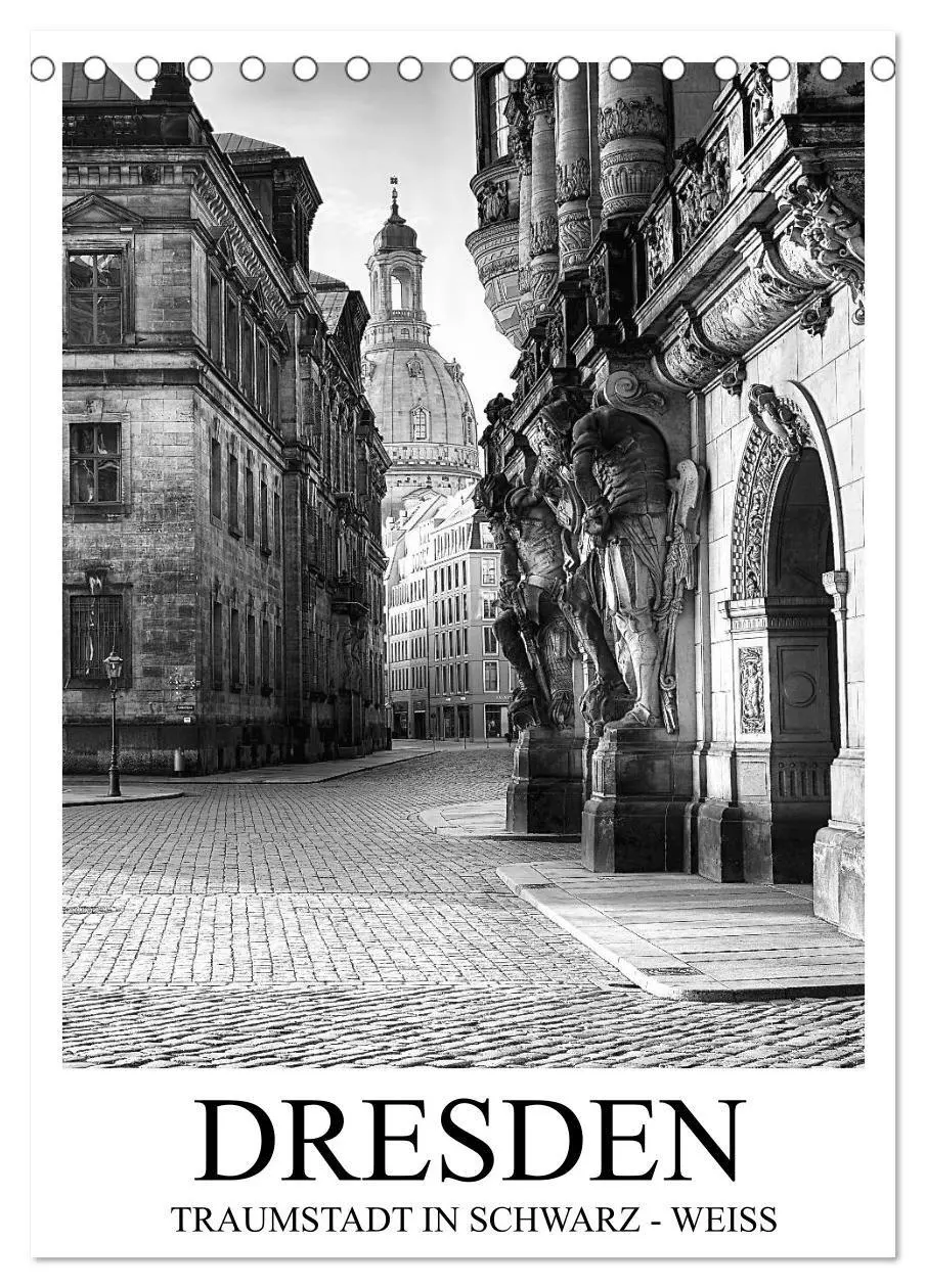 Cover: 9783594105443 | Dresden Traumstadt in Schwarz-Weiß (Tischkalender 2027 DIN A5...