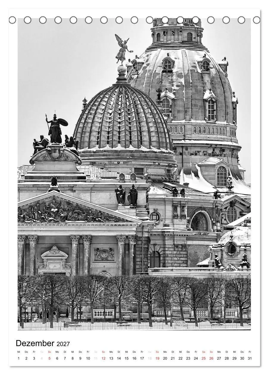 Bild: 9783594105443 | Dresden Traumstadt in Schwarz-Weiß (Tischkalender 2027 DIN A5...