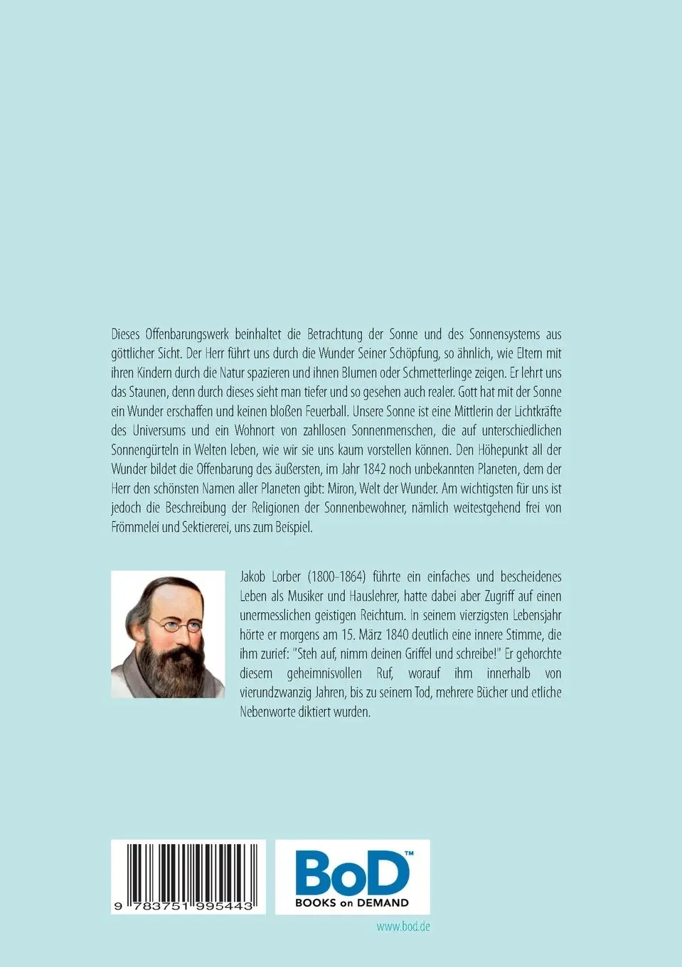 Rückseite: 9783751995443 | Die natürliche Sonne | Originaltext in neuer Rechtschreibung | Lorber