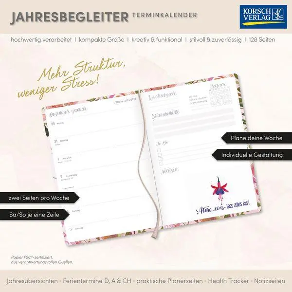 Bild: 9783819305443 | Terminkalender Jahresbegleiter Selfcare 2027 | Korsch Verlag | Buch