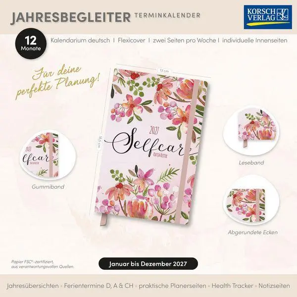 Bild: 9783819305443 | Terminkalender Jahresbegleiter Selfcare 2027 | Korsch Verlag | Buch