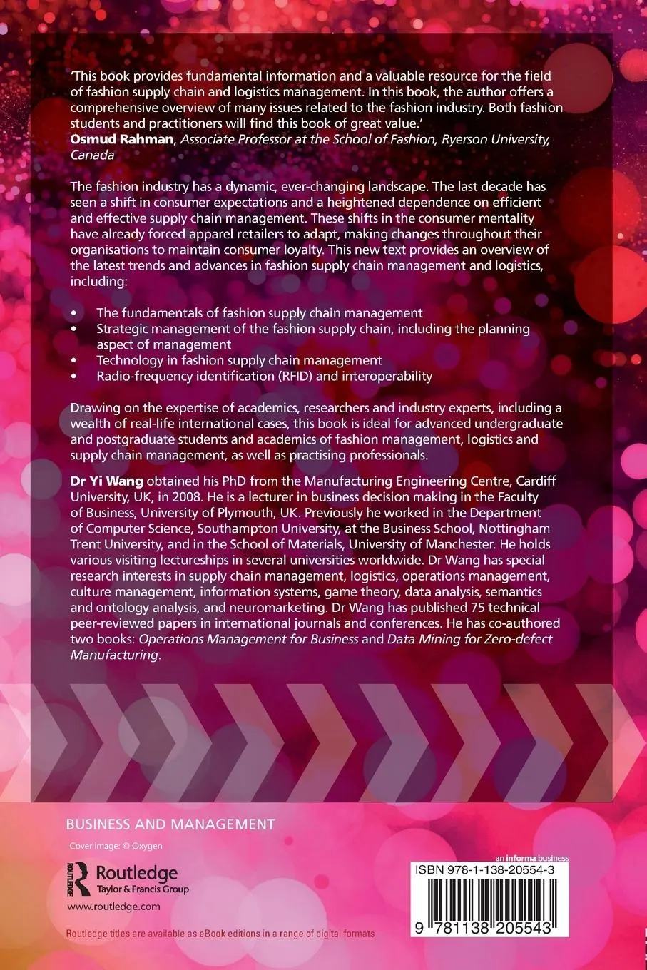 Rückseite: 9781138205543 | Fashion Supply Chain and Logistics Management | Yi Wang | Taschenbuch