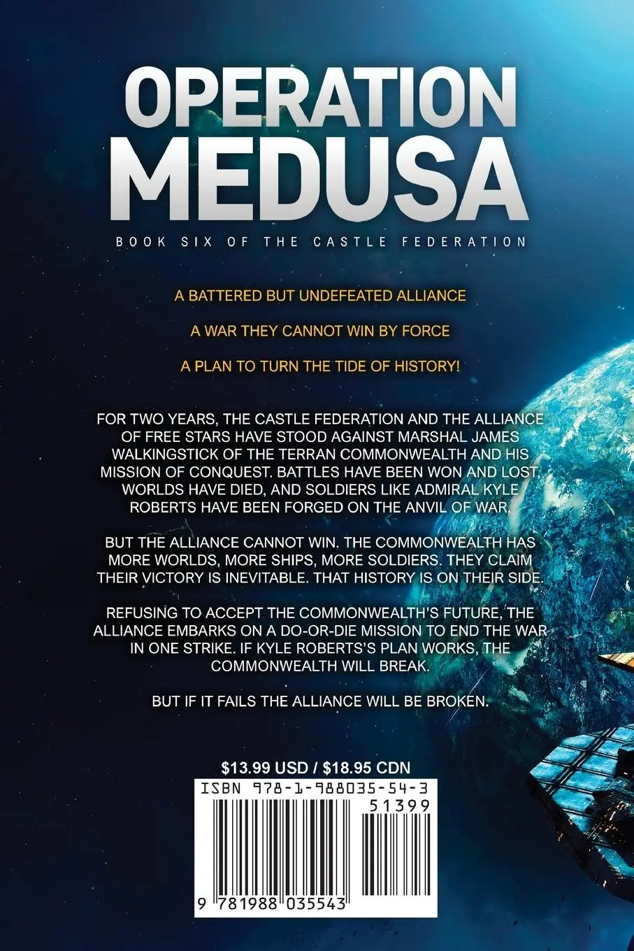 Rückseite: 9781988035543 | Operation Medusa | Castle Federation Book 6 | Glynn Stewart | Buch