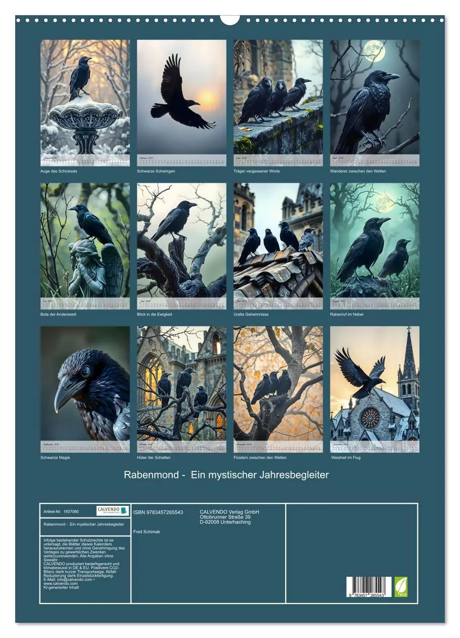 Bild: 9783457265543 | Rabenmond - Ein mystischer Jahresbegleiter (Wandkalender 2026 DIN...