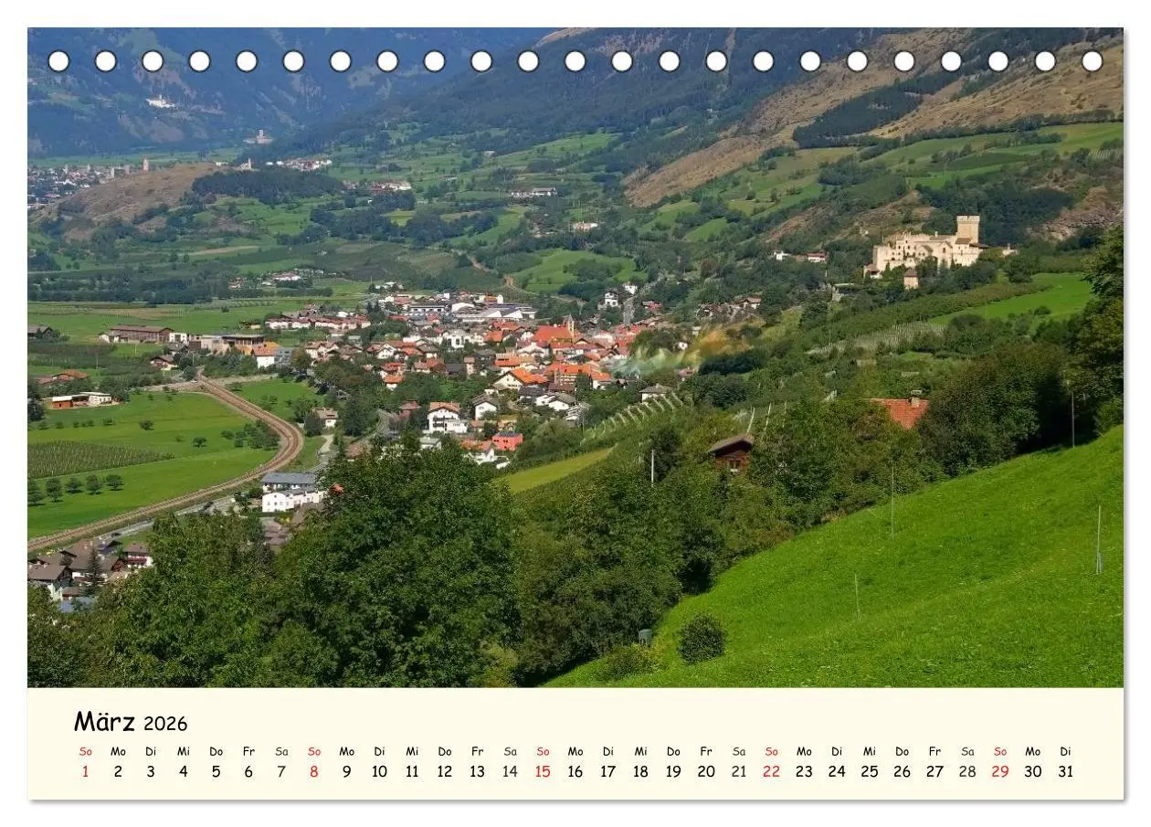 Bild: 9783457955543 | Vinschgau - Die Sonnenseite Südtirols (Tischkalender 2026 DIN A5...