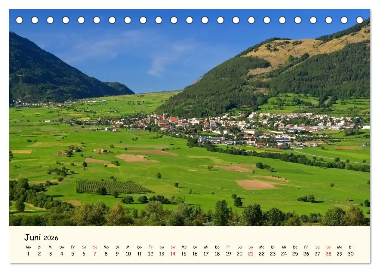 Bild: 9783457955543 | Vinschgau - Die Sonnenseite Südtirols (Tischkalender 2026 DIN A5...