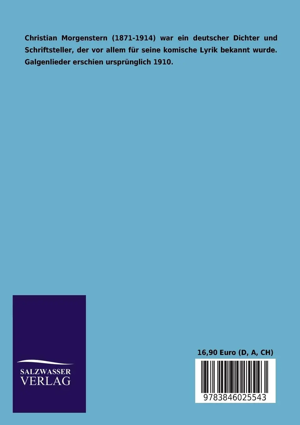 Rückseite: 9783846025543 | Galgenlieder | nebst dem "Gingganz" | Christian Morgenstern | Buch