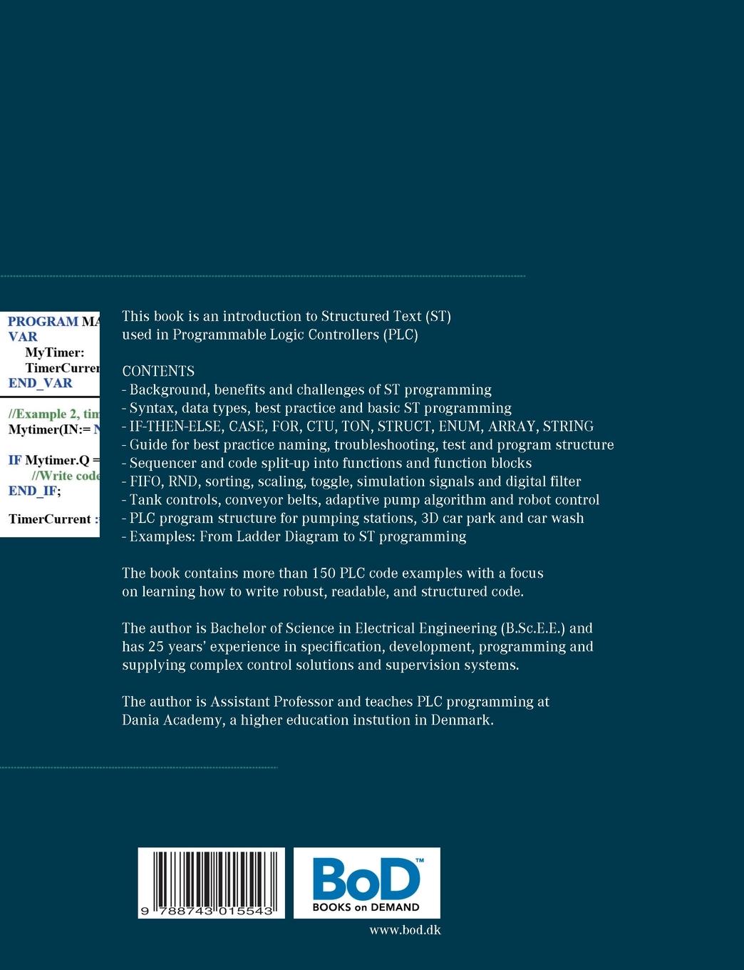 Rückseite: 9788743015543 | PLC Controls with Structured Text (ST), V3 | Tom Mejer Antonsen | Buch