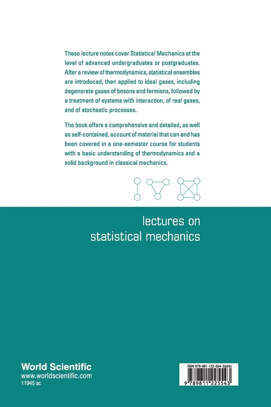 Rückseite: 9789811225543 | LECTURES ON STATISTICAL MECHANICS | Berthold-Georg Englert | Buch