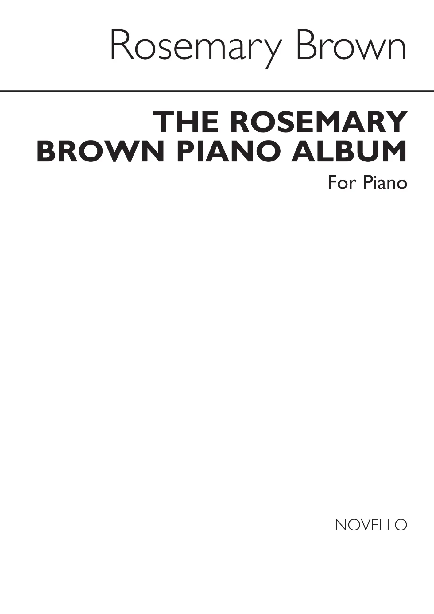 Cover: 5020679185643 | Rosemary Brown Piano Album | Rosemary Brown | Buch | Novello and Co